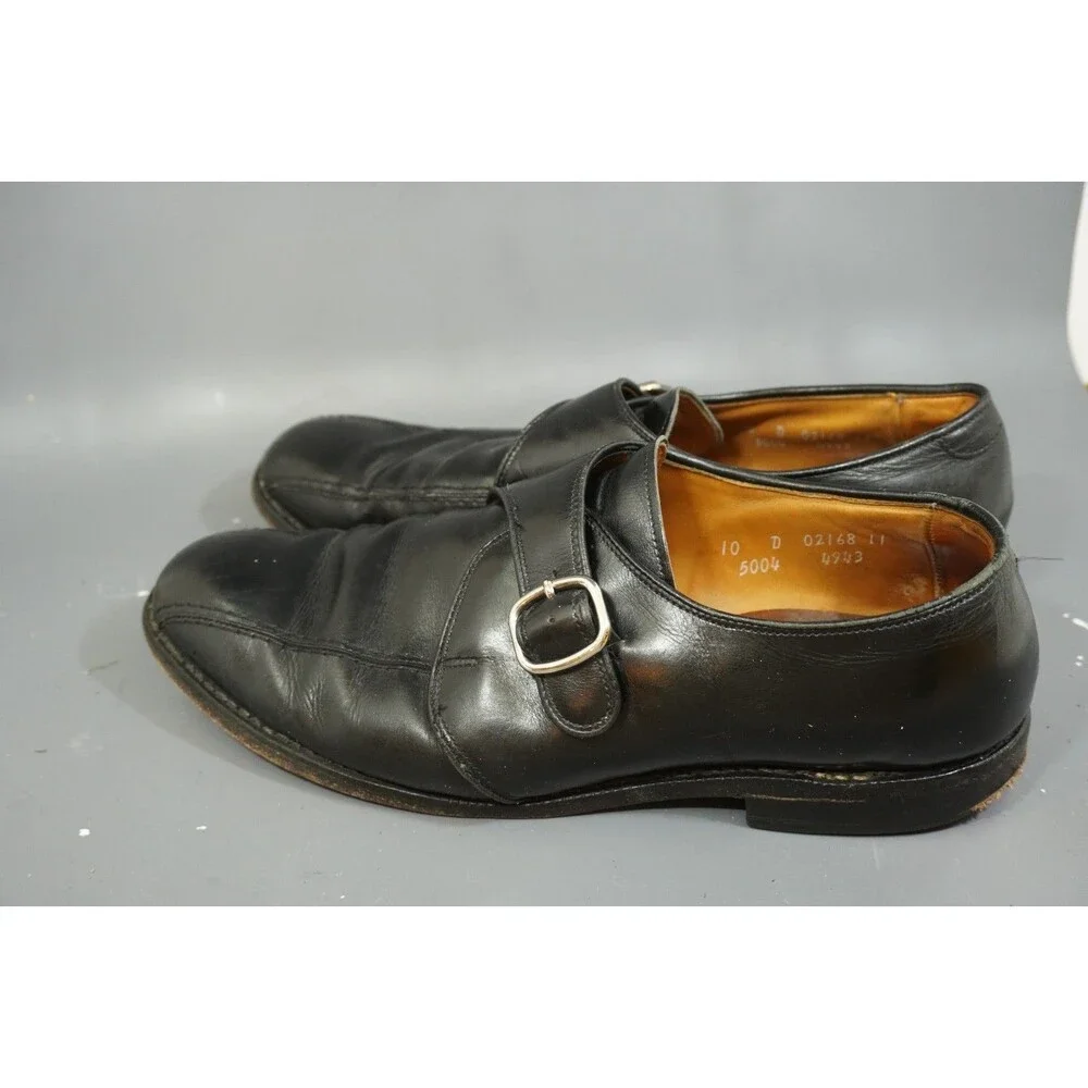 Allen Edmonds Concord Black Oxford Dress Shoes Leather Buckle Size 10 D